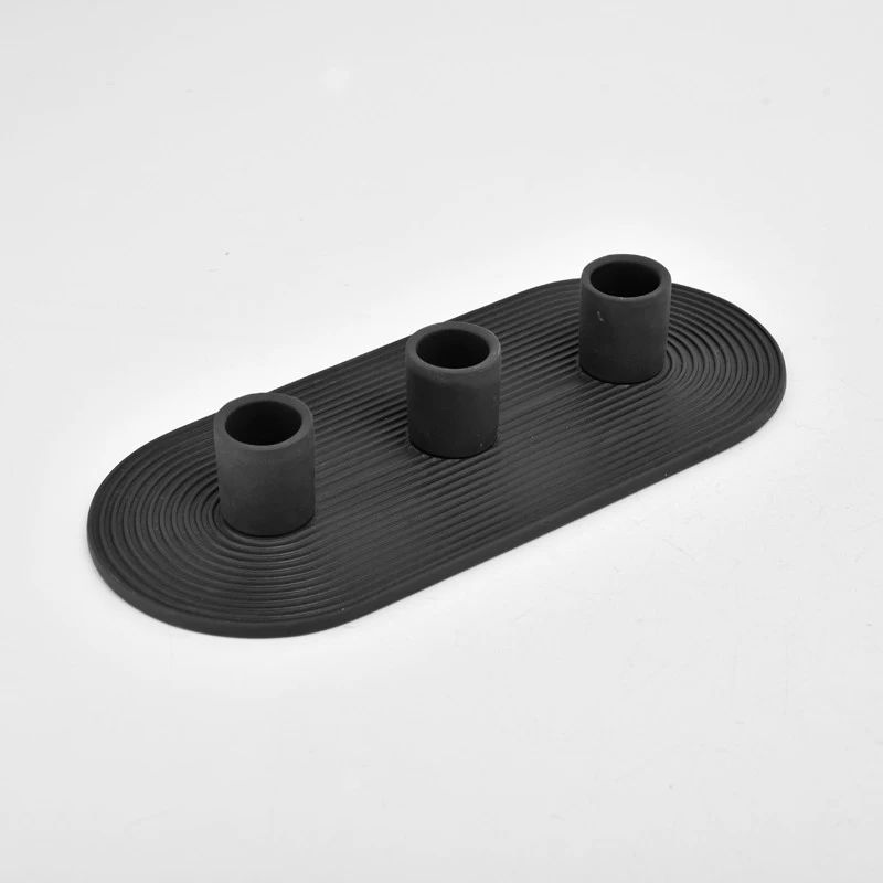 Portacandele in ceramica di lusso 3 con colore personalizzato per il commercio all'ingrosso
