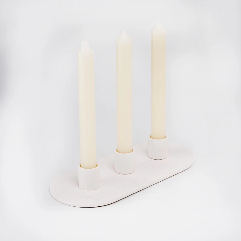 Portacandele in ceramica di lusso 3 con colore personalizzato per il commercio all'ingrosso