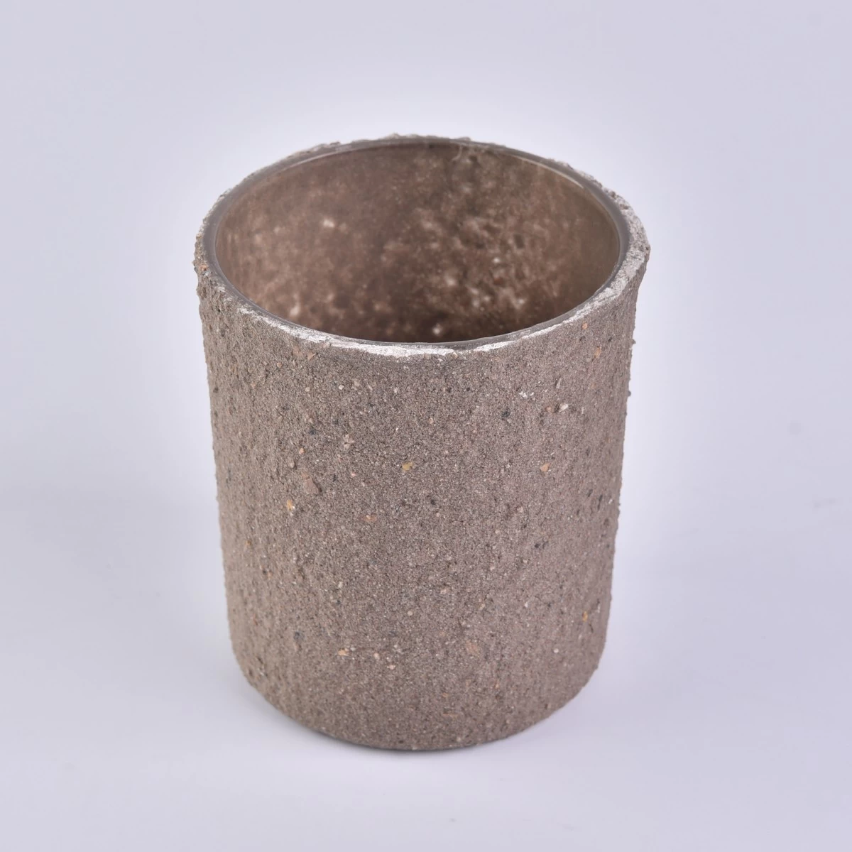 New 300ml glass candle jars with concrete decoration for scented home 