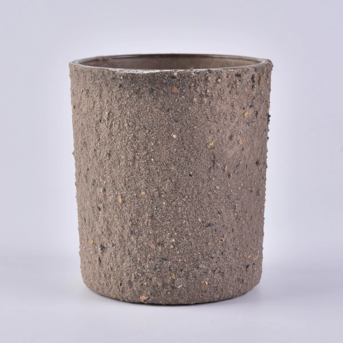 New 300ml glass candle jars with concrete decoration for scented home 