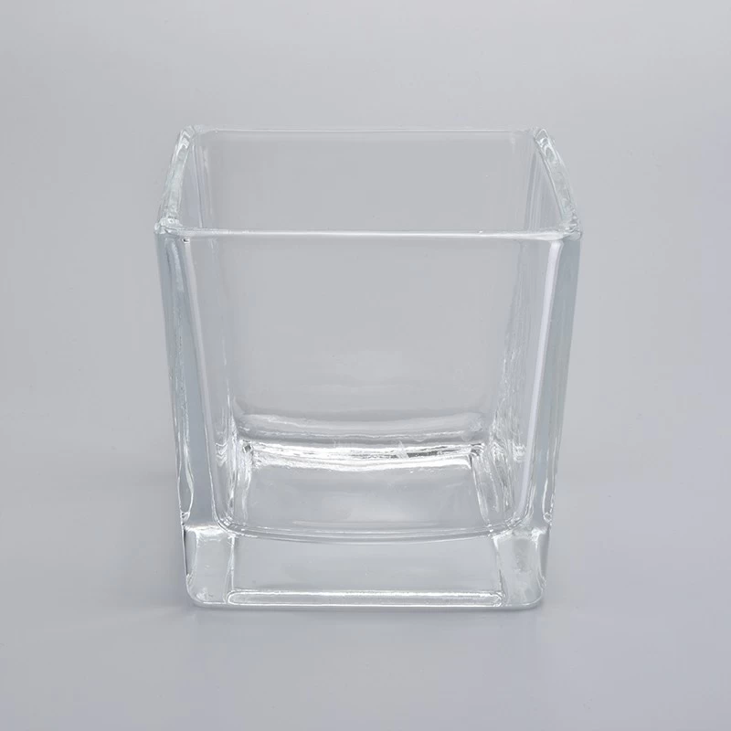 Large capacity Clear Square Glass Jars Vessel Wholesale