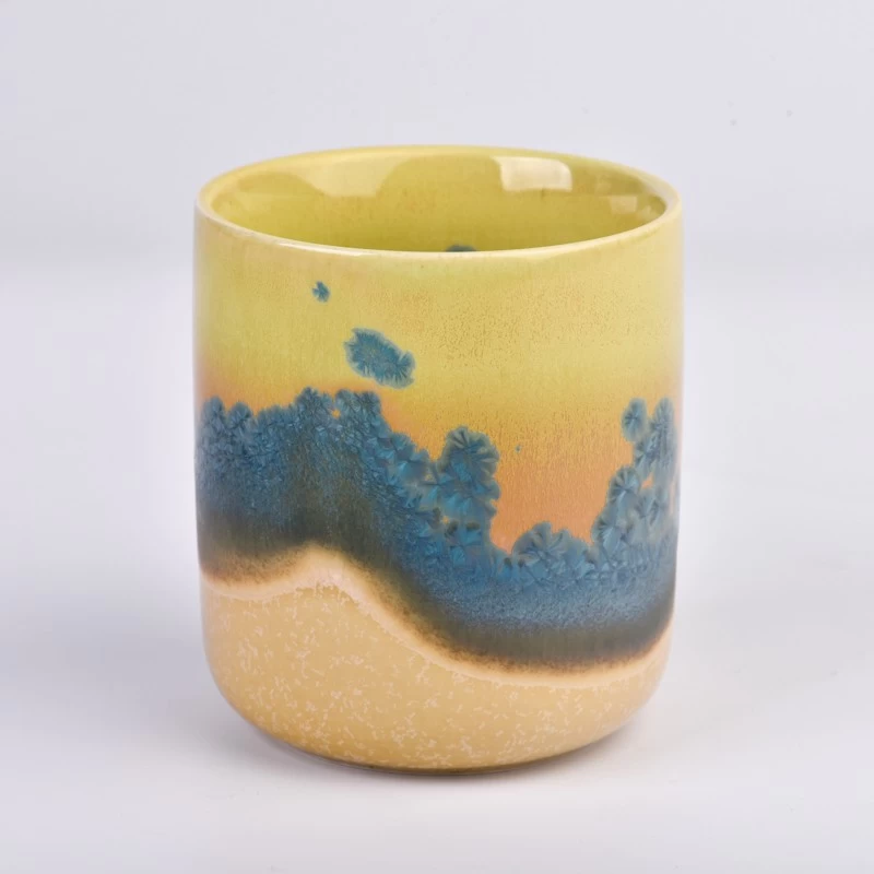 10oz ceramic candle jar custom design candle vessel with home decor