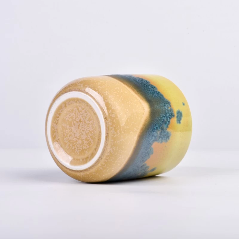 10oz ceramic candle jar custom design candle vessel with home decor