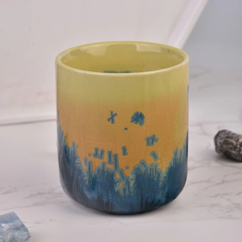 Frasco de vela de cerâmica de arte nova de luxo