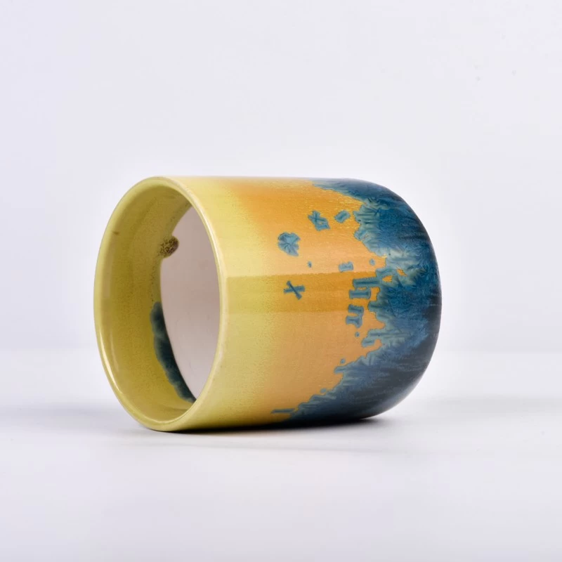 Frasco de vela de cerâmica de arte nova de luxo