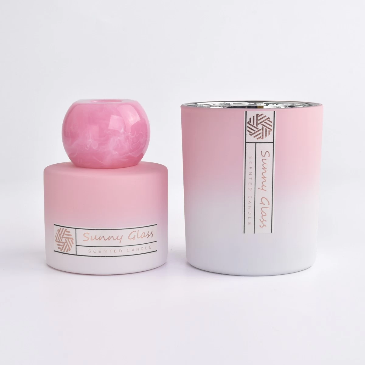 penjualan panas warna matte 8oz toples lilin kaca