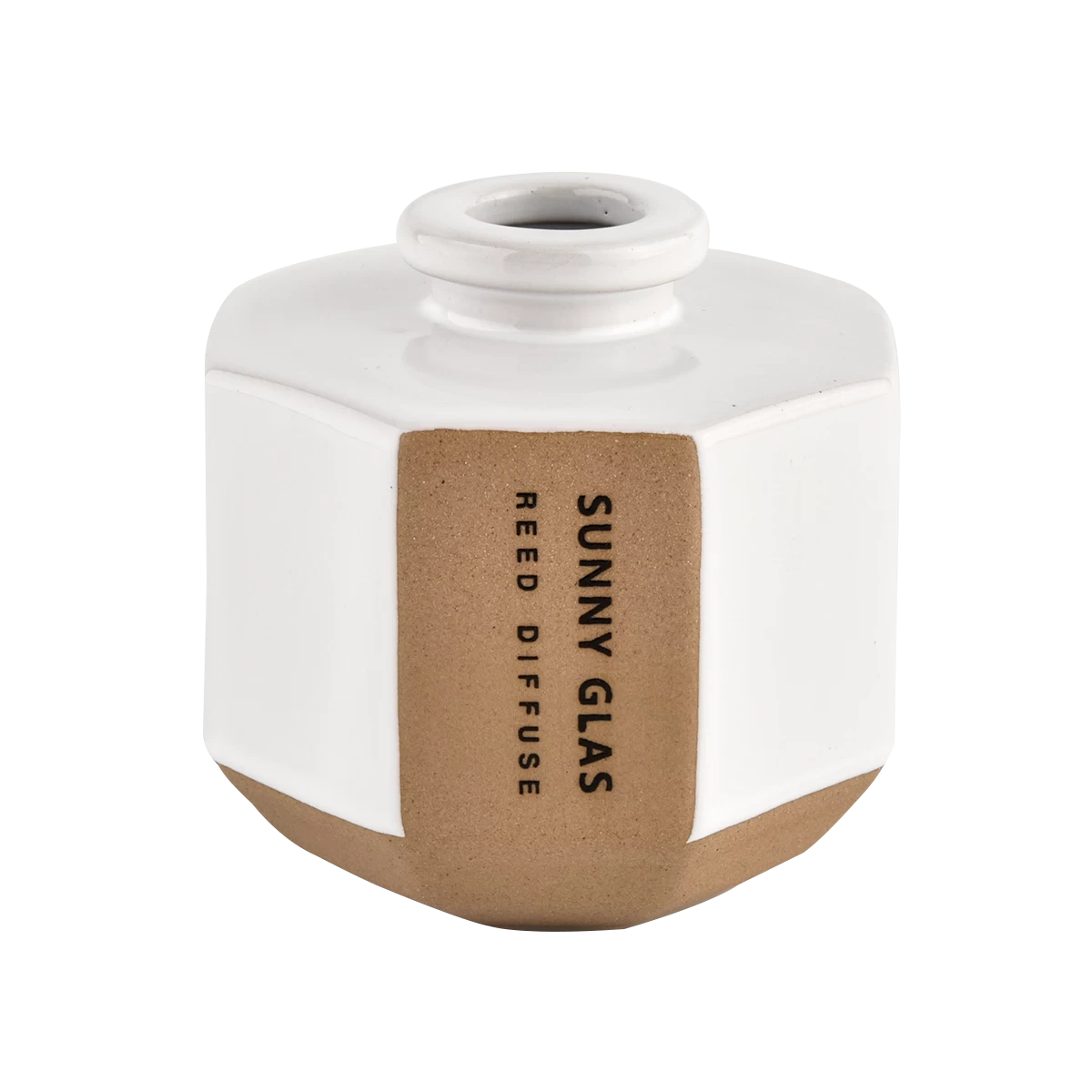 Lúxus Solid White Keramik Reed Diffuser Flaska Heildverslun