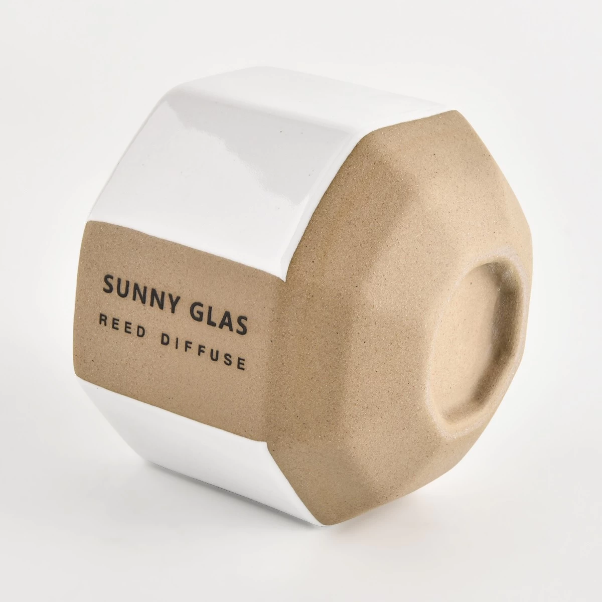 Lúxus Solid White Keramik Reed Diffuser Flaska Heildverslun