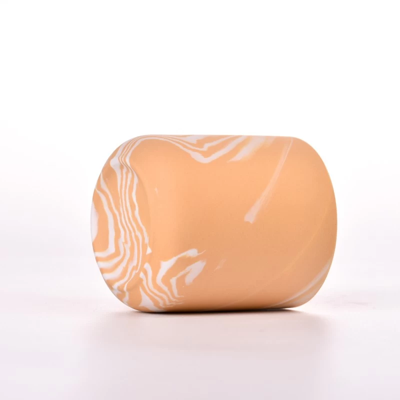 Newly customized marble ceramic candle jar for home deco
