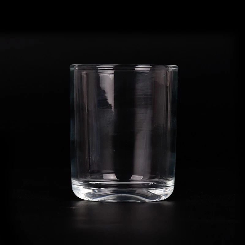 6oz clear glass candle vessel round bottom glass jar wholesale