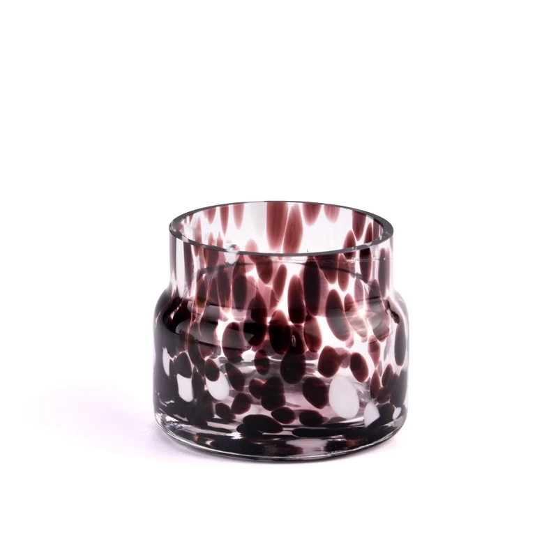 hand made small glass candle container
