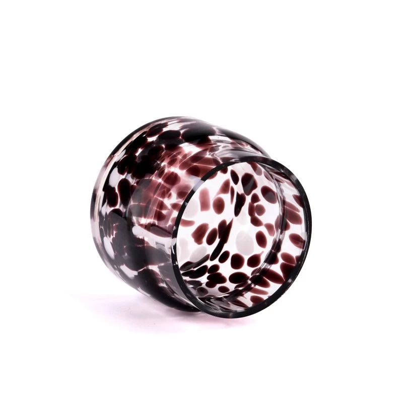 hand made small glass candle container