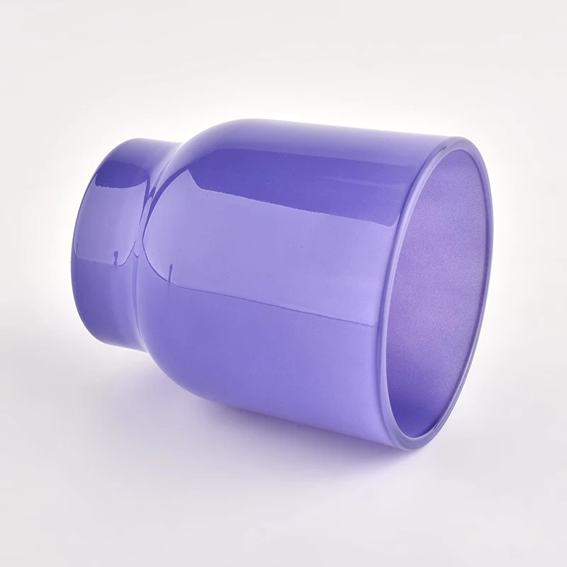 pedestal bottom colored glass candle jar 200ml