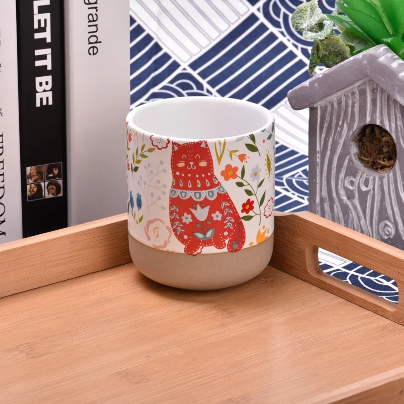 420ml Ceramic Candle Vessel Wholesale Home Decoration Ceramic Candle Holder