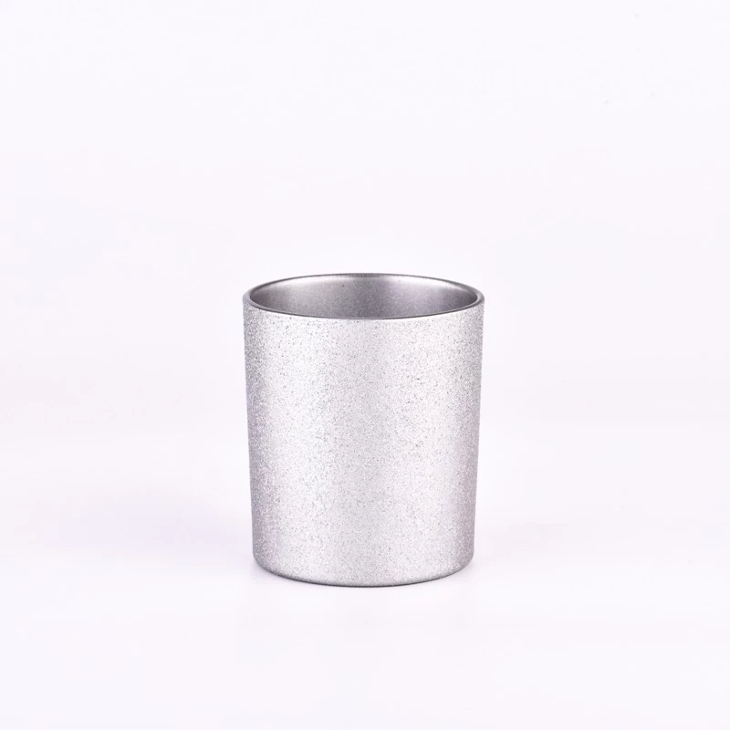 Silver decoration glass jars for candle making wholesale