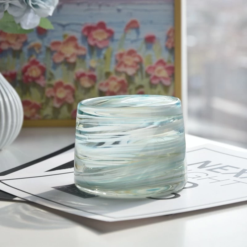 Customized Painting Glass Candle Jar Home Decoration