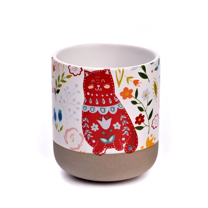 400ml ceramic candle vessel with animal design supplier