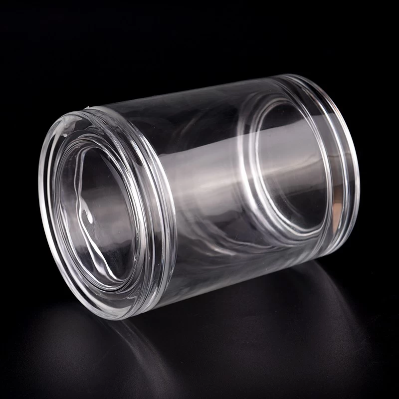 lúxus 10oz kertakrukka úr venjulegu gleri með glerloki