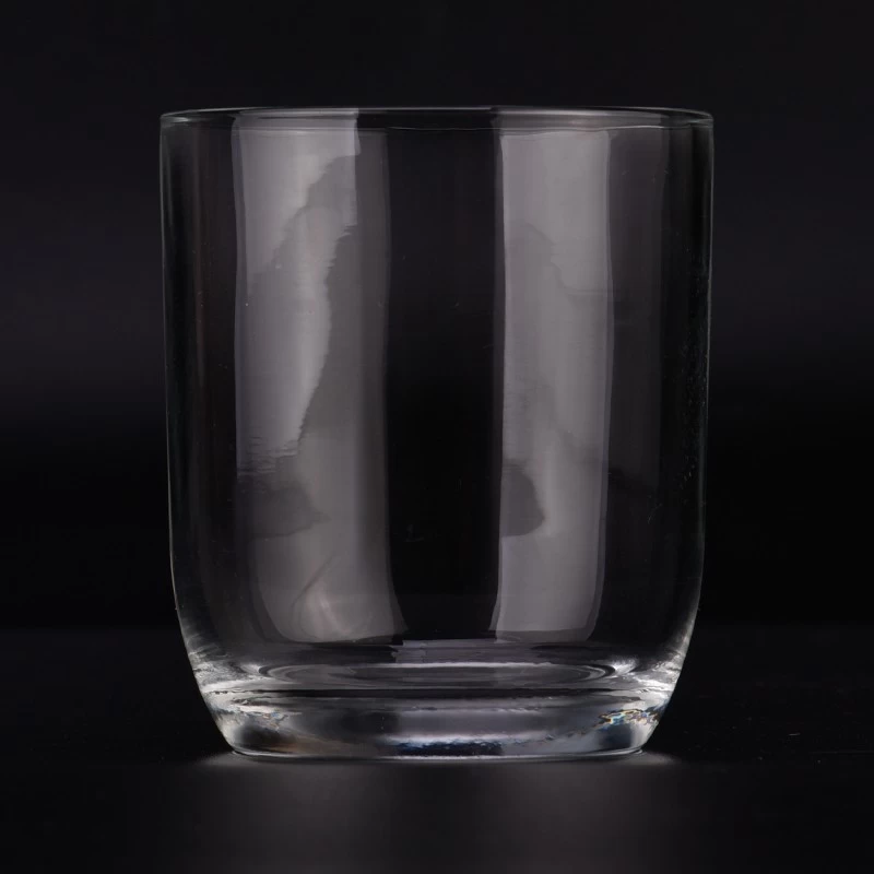 domácí dekorace 6oz skleněná sklenice na svíčku s kulatým dnem