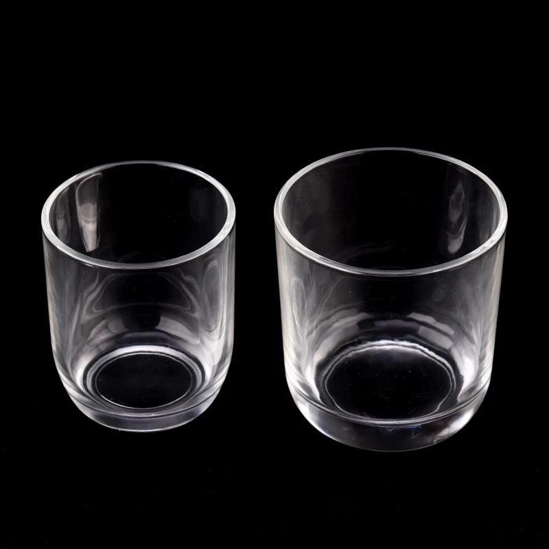Popularna staklena tegla s okruglim dnom od prozirnog stakla od 8 oz 10 oz 12 oz za uređenje doma