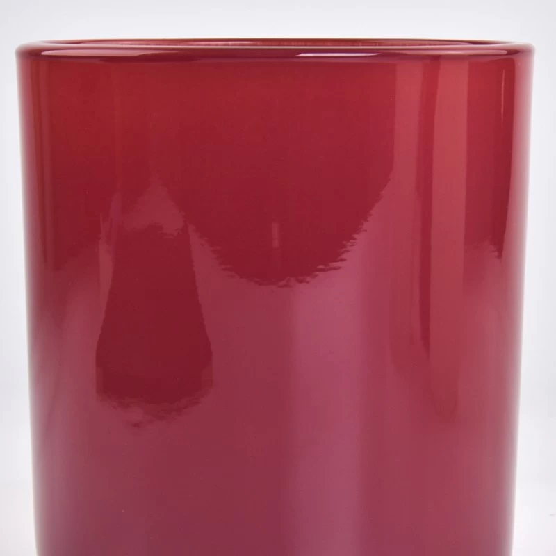 Luxury double wall round top shape glass candle jar for supplier