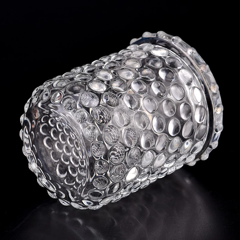 wholesale glass candle jar with lids for soy wax 