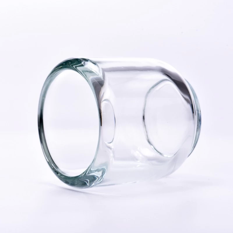 Custom Empty Round Clear Glass Luxury Candle Jar For Candle Making