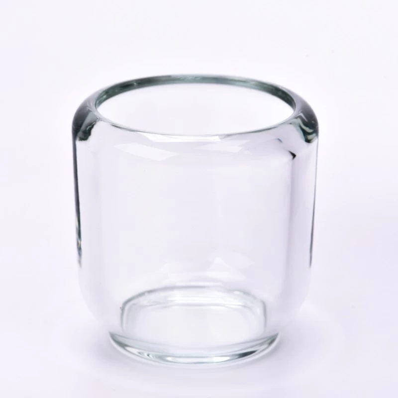 Custom Empty Round Clear Glass Luxury Candle Jar For Candle Making