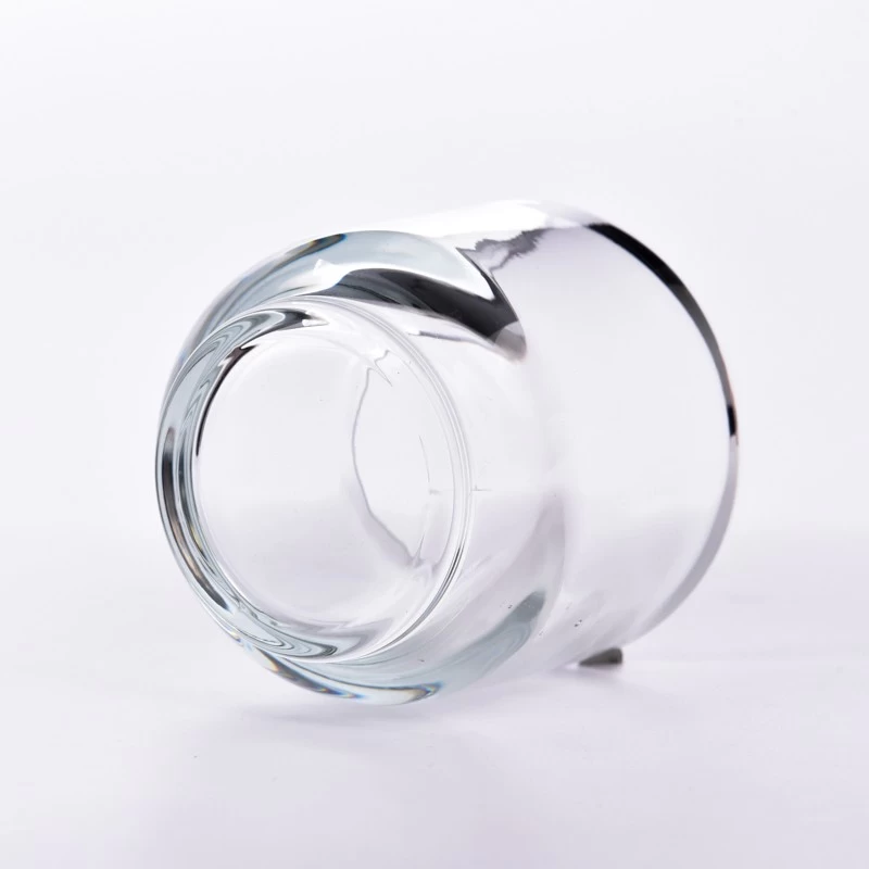 Custom Empty Round Clear Glass Luxury Candle Jar For Candle Making