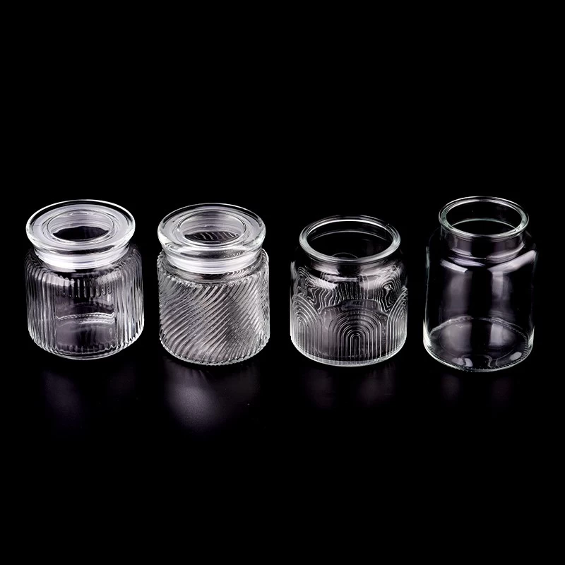 Wholesale 663ml clear luxury glass candle jar  