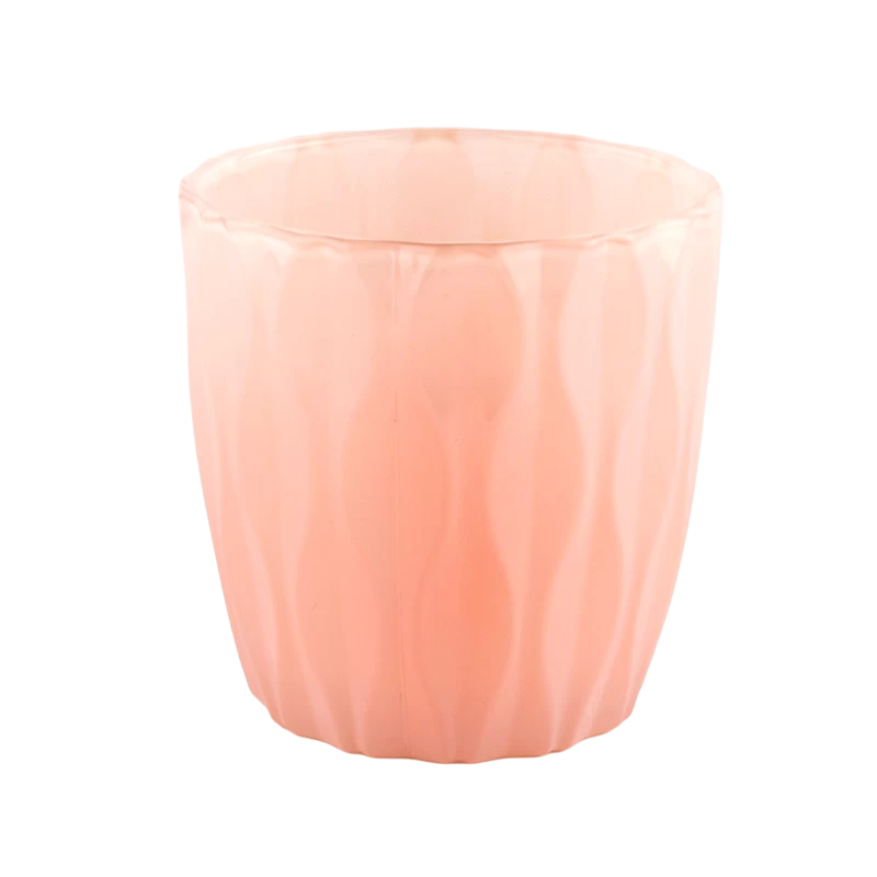 Custom Elegant Pink Color Luxury Glass Candle Jars for Valentine's Day