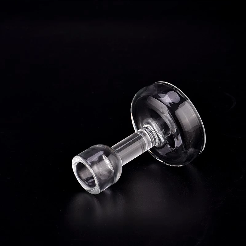 Unique clear glass candle holder glass candlestick wholesale