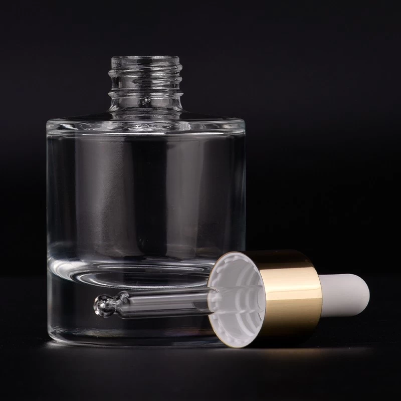 luxury clear 50ml glass dropper bottle
