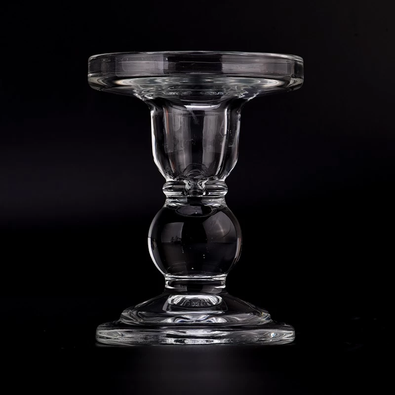 Wholesale design tall glass candle holder candlestick