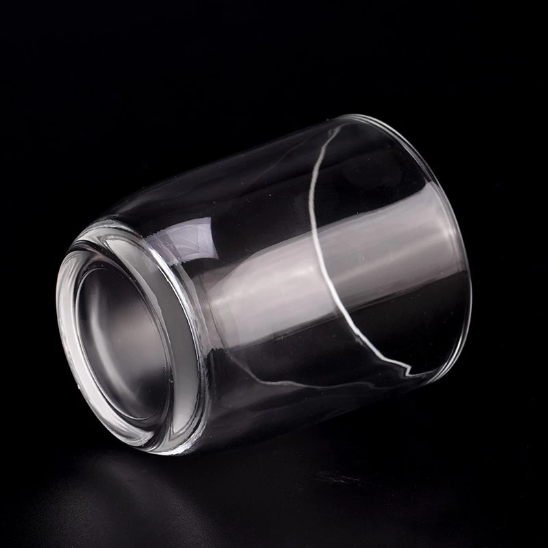 Hot sale 8oz 10oz customized deco sftaight line glass candle holder with match lids  for home deco - COPY - n4i8bo