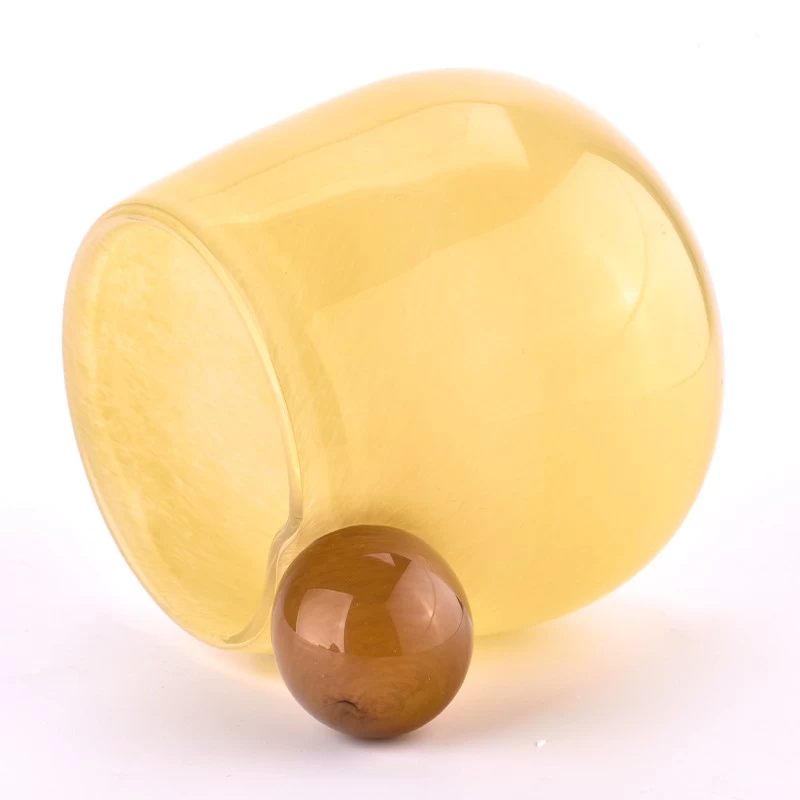 Cute handblown glass candle jars for wholesale 