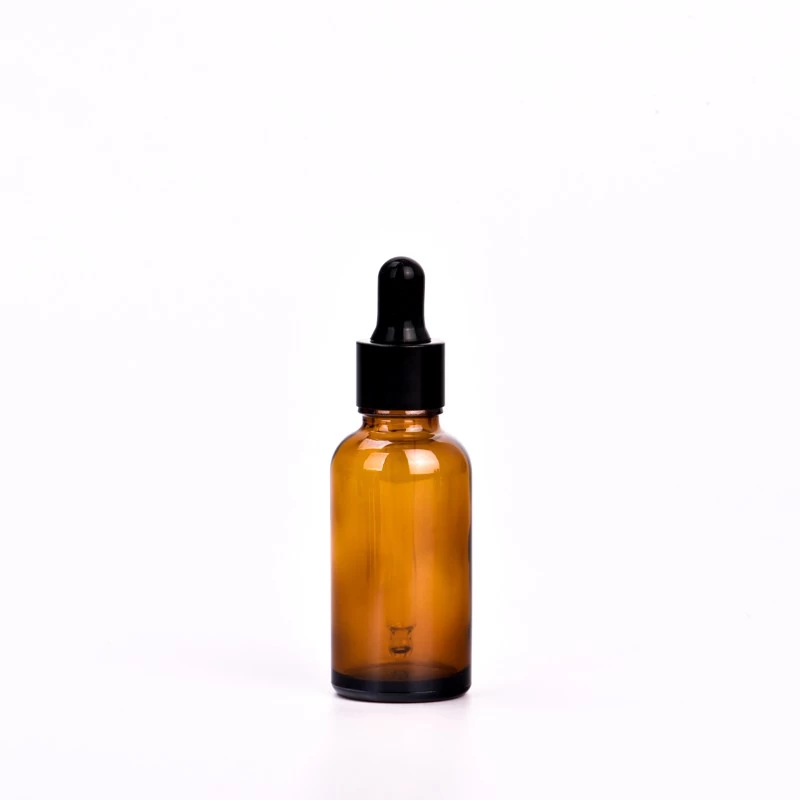 Hot sale 5ml - 30ml amber glass bottle with dropper  for wholesale