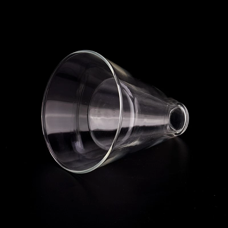 wholesales clear triangle borosilicate glass perfume bottle