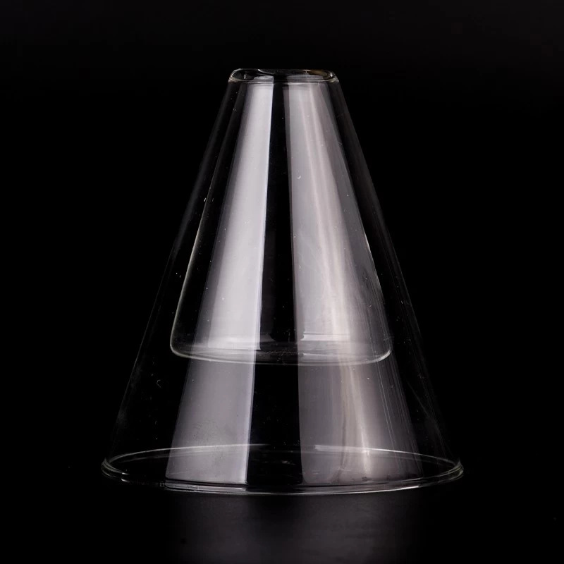 wholesales clear triangle borosilicate glass perfume bottle