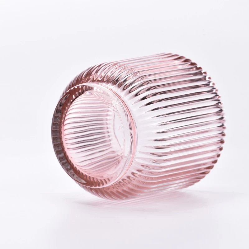 Sealbhóirí Coinnle Gloine Saoire 7oz Sealbhóir Candle Gloine Ribber Glass Candle Jar