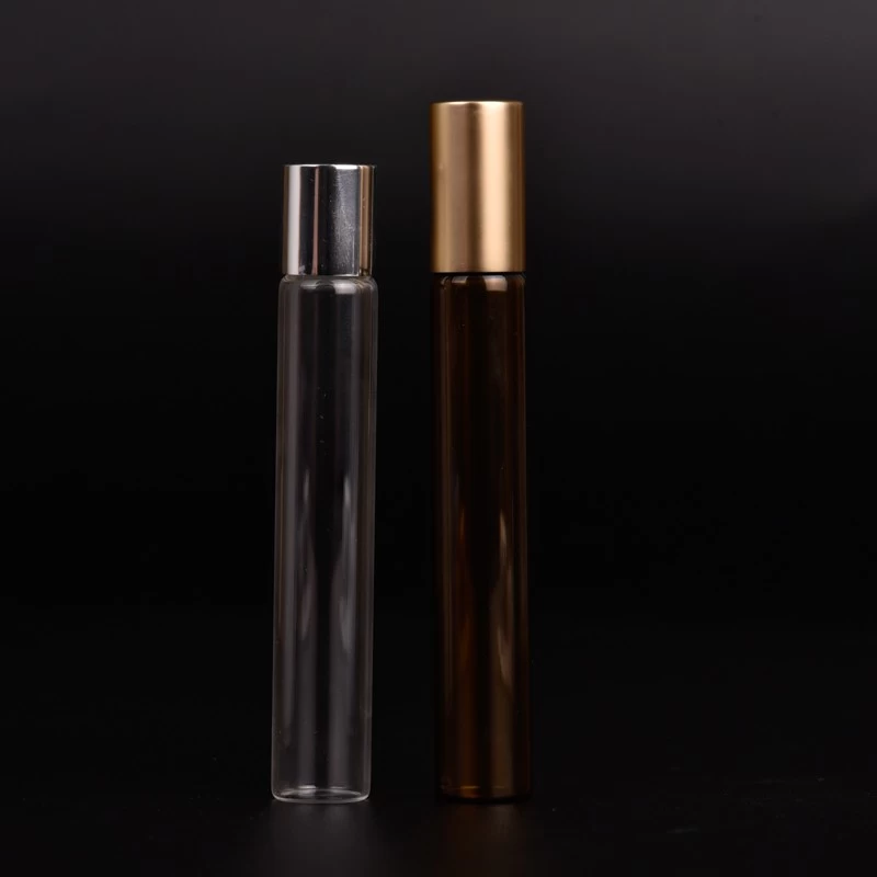 Hot sale 10ml customized deco roller glass bottle with luxury gold  lids for wholesale