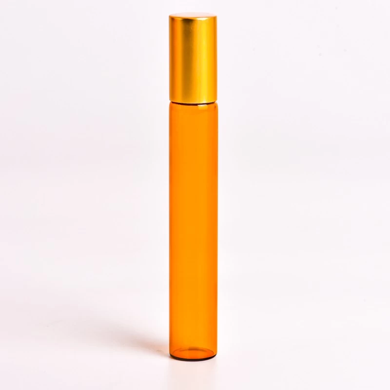 Hot sale 10ml customized deco roller glass bottle with luxury gold  lids for wholesale