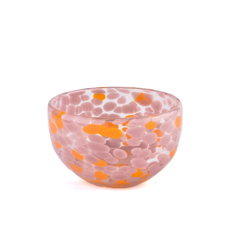 China hand make luxury color glass candle bowl manufacturer
