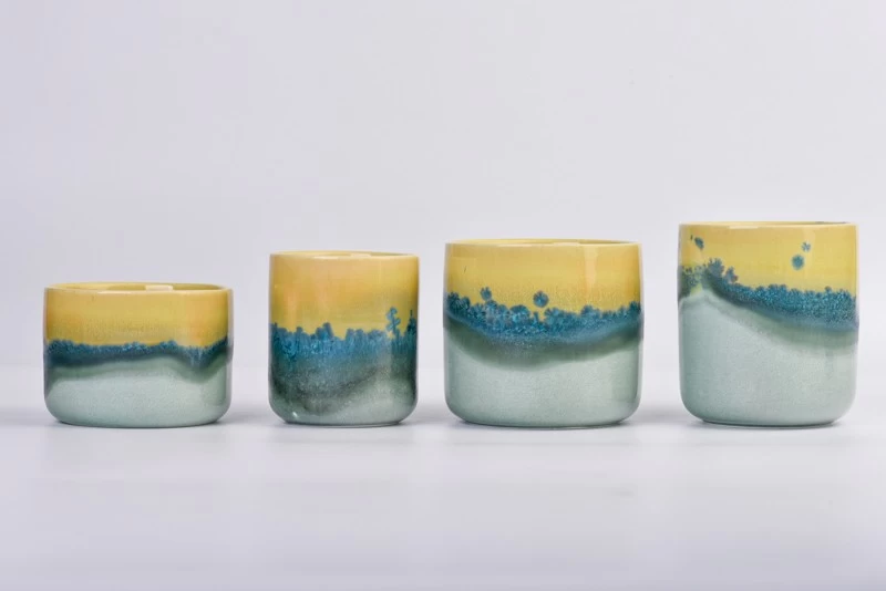 6oz 8oz 10oz 12oz Ceramic Candle Vessels Wholesale Customized Color Candle Ceramic