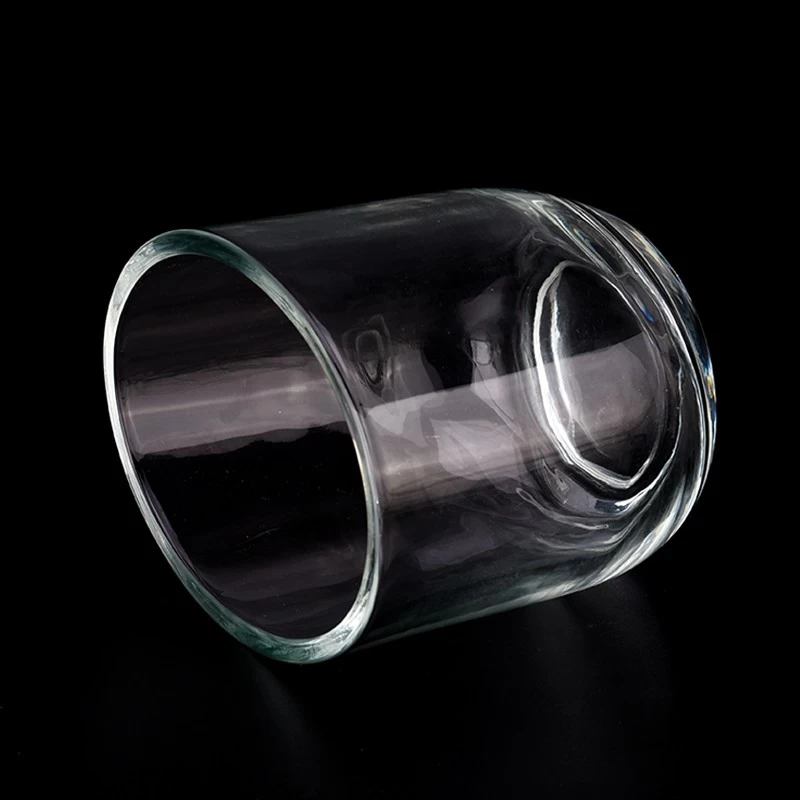 Wholesale Large capacity glass clear candle jars