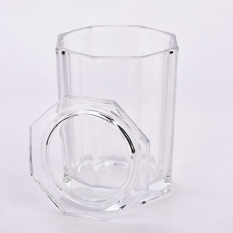 octagon shape candle holders lids for candle making 