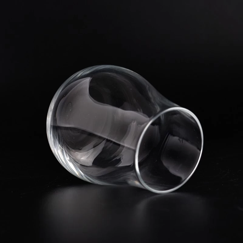 Supplier 8oz 10oz machine blown egg shape glass cup Whiskey glass jar