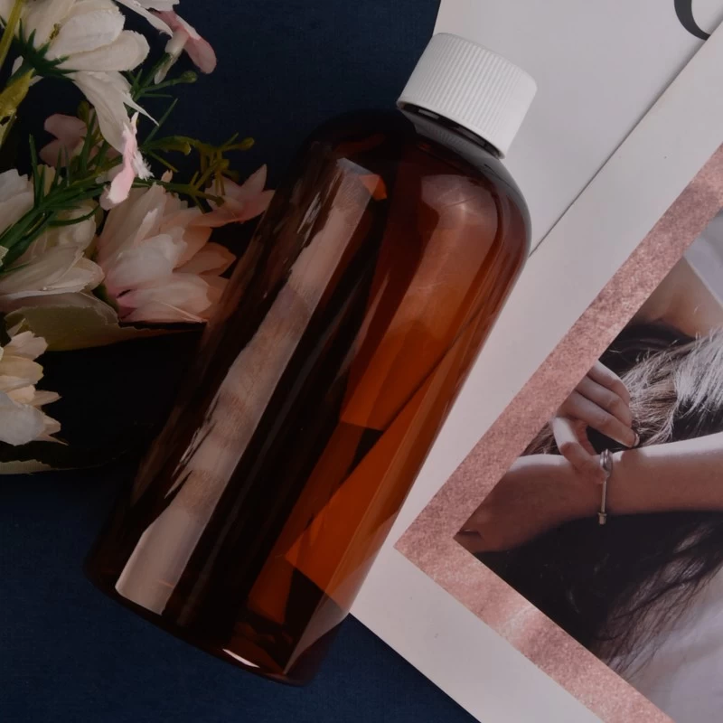Wholesale Round Plastic Spray Bottle Amber PET lotion bottle