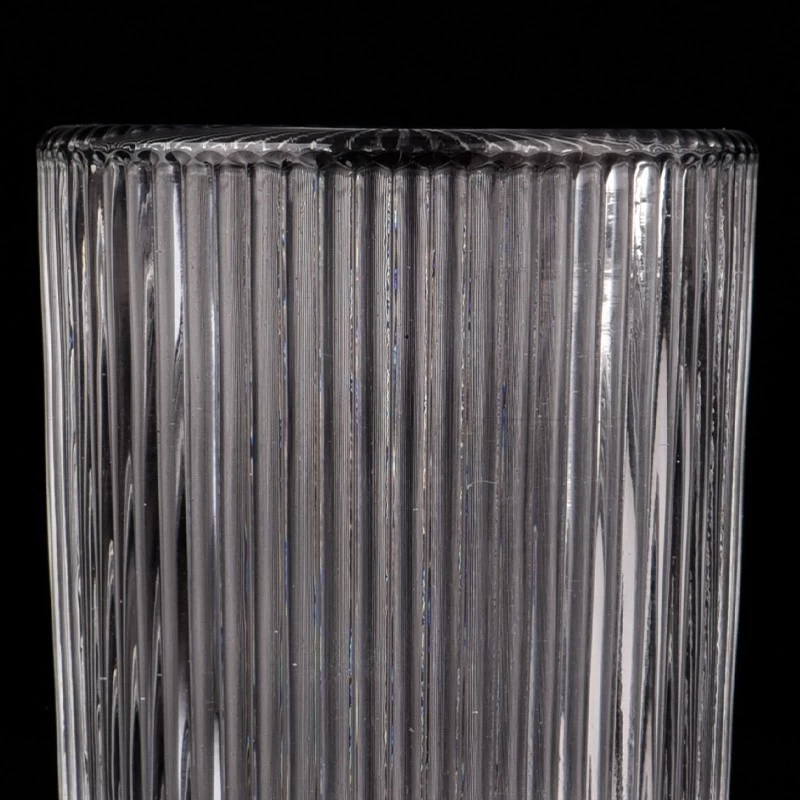 hot sales 8 sides glass candle jar with lid - COPY - 46922q