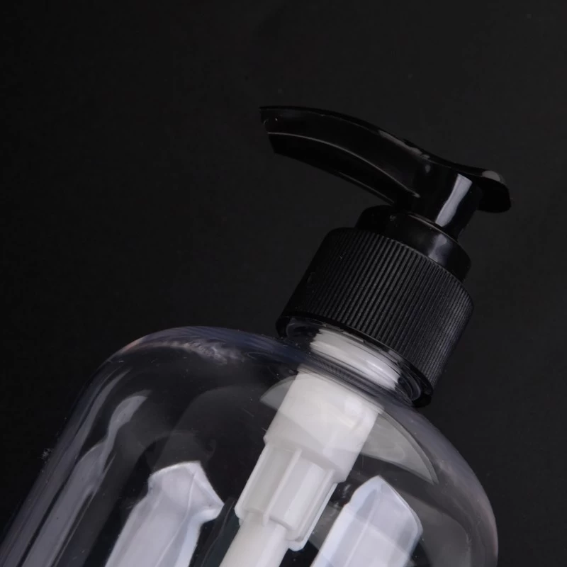 Custom 400ml Transparent Plastic PET Shampoo Bottle Hair Oil Bottle With Lotion Pump